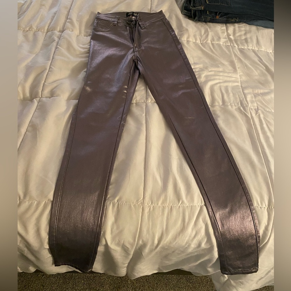 Silver 76% cotton, 20% polyester 4% spandex pants